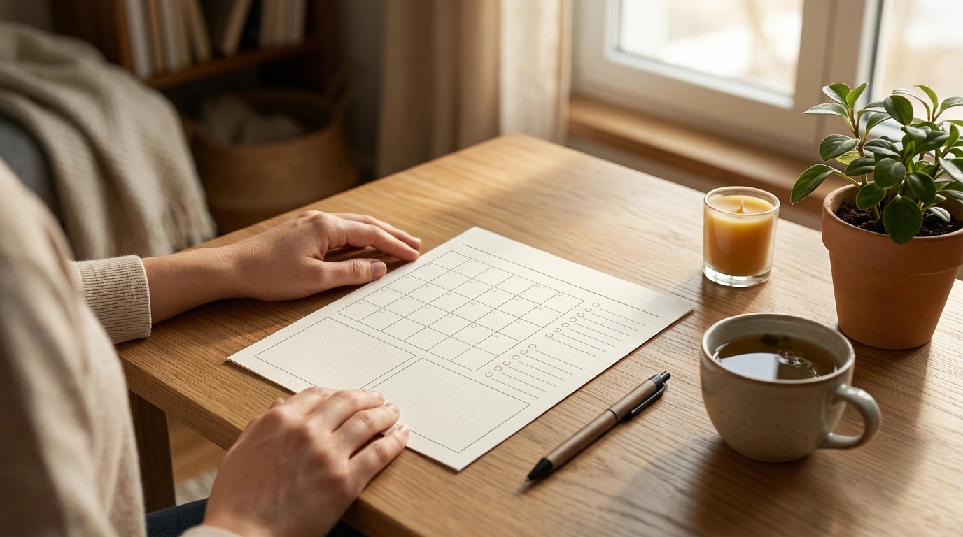Printable Self-Discovery Monthly Planner Checklist